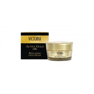Дневен крем за лице против бръчки със злато Active Gold 24K - Victoria beauty